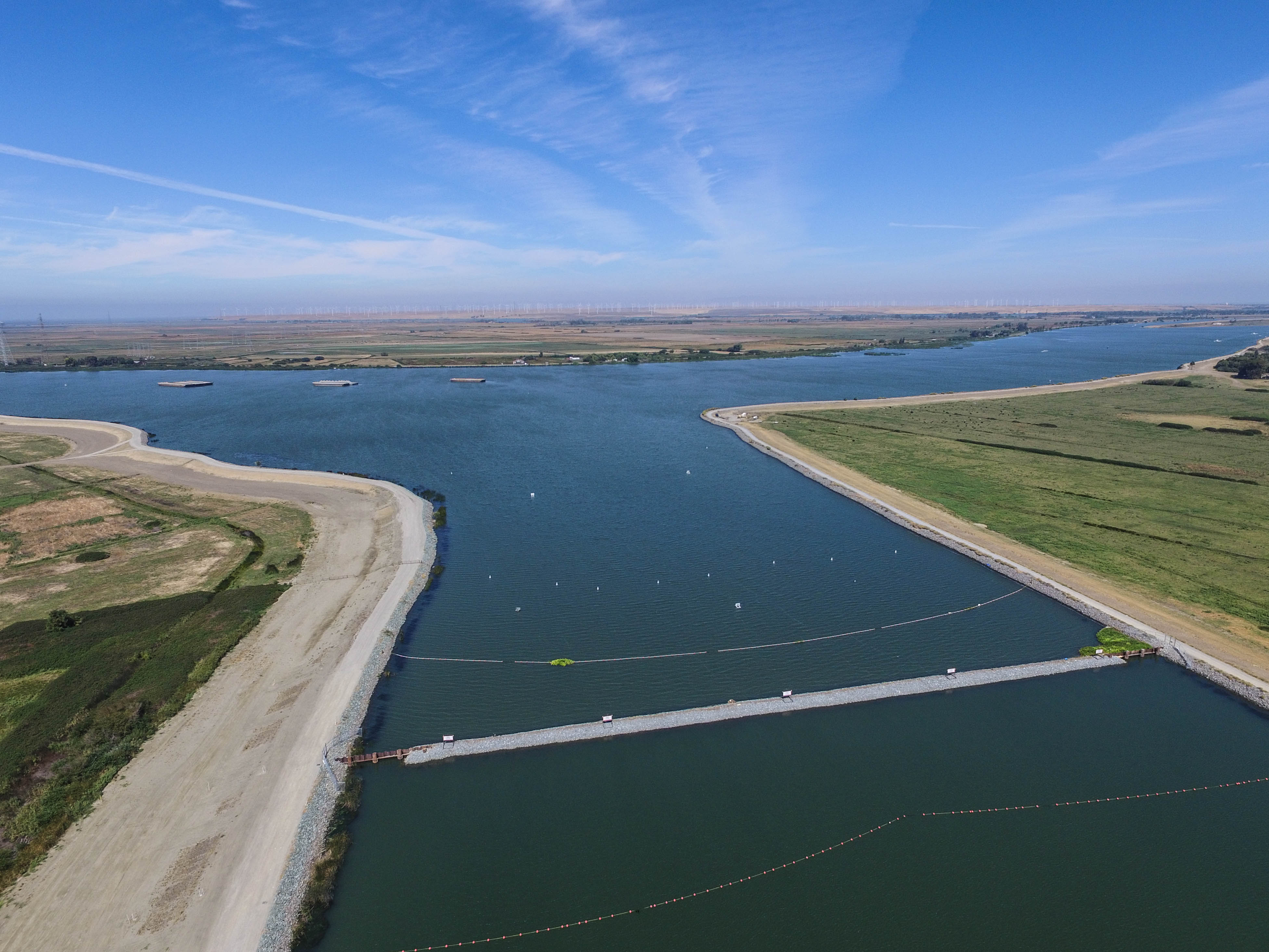 An Emergency Barrier Installed To Protect The State S Water Supply From   False River Barrier 